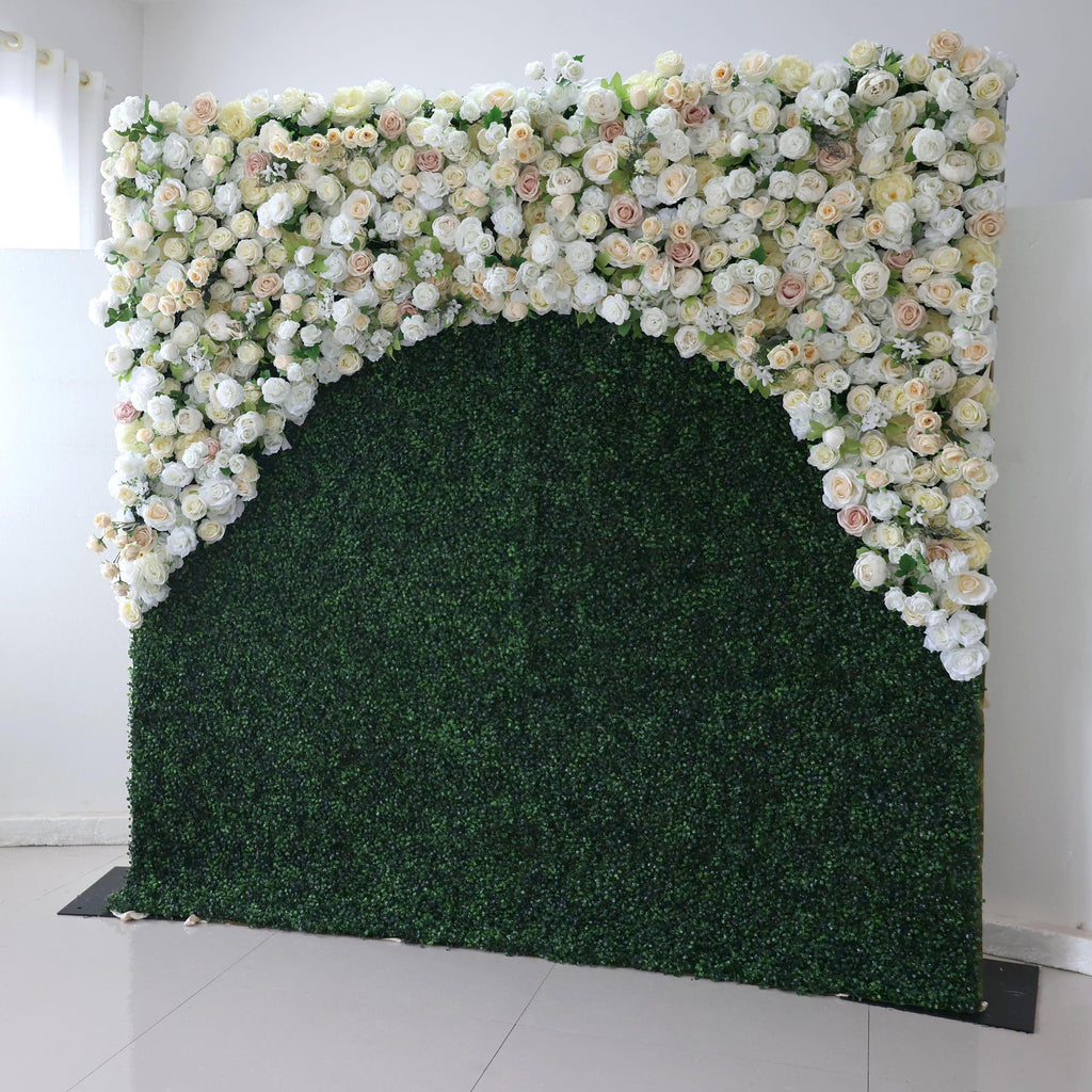 ValarFlowers Faux Artificial Flower Wall Backdrop for Wedding & Event Decor VF-388
