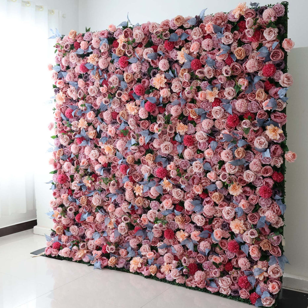 ValarFlowers Rose Peony Hydrangea Artificial Flower Wall Backdrop for Wedding & Event Decor VF-298