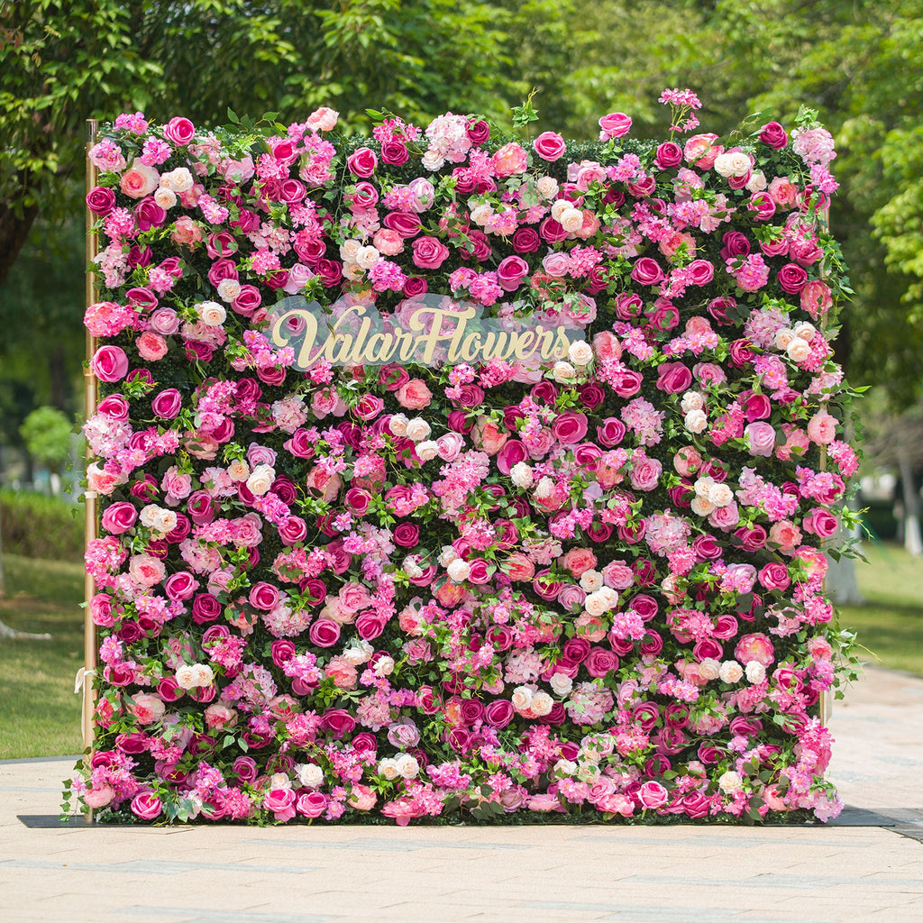 Radiant and Enchanting Multishade Pink Flower Backdrop by ValarFlowers A Vivid VF-325