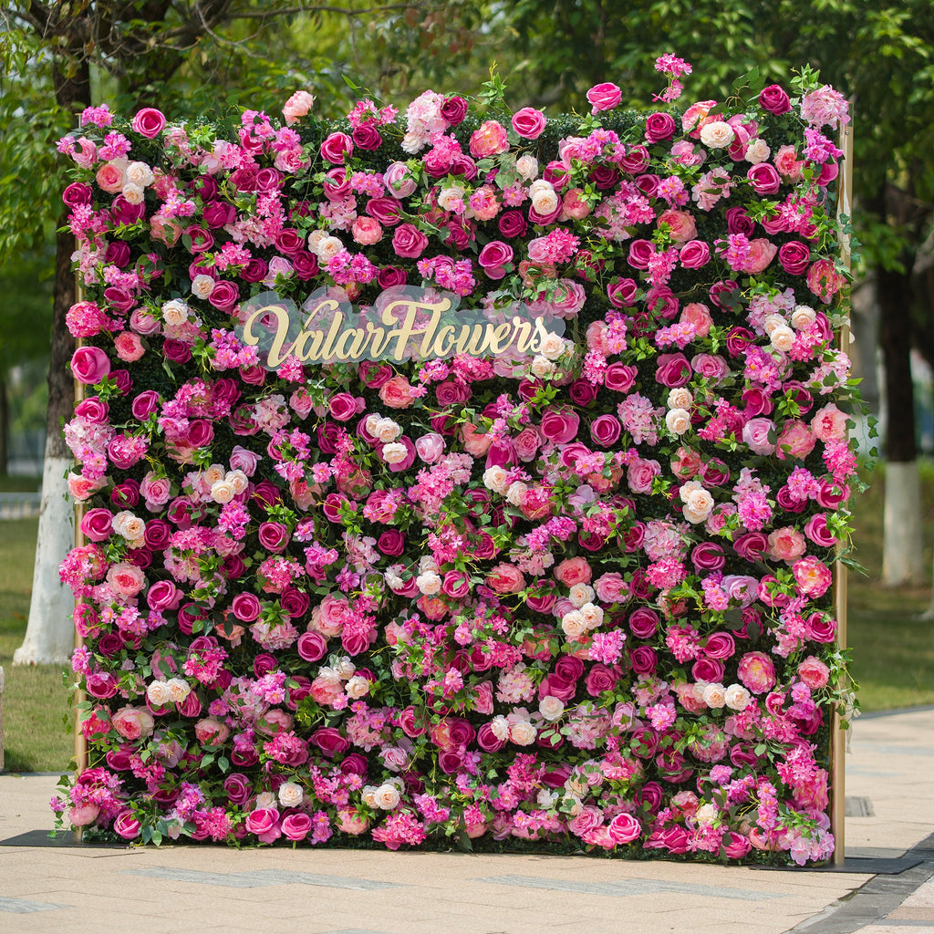 Radiant and Enchanting Multishade Pink Flower Backdrop by ValarFlowers A Vivid VF-325