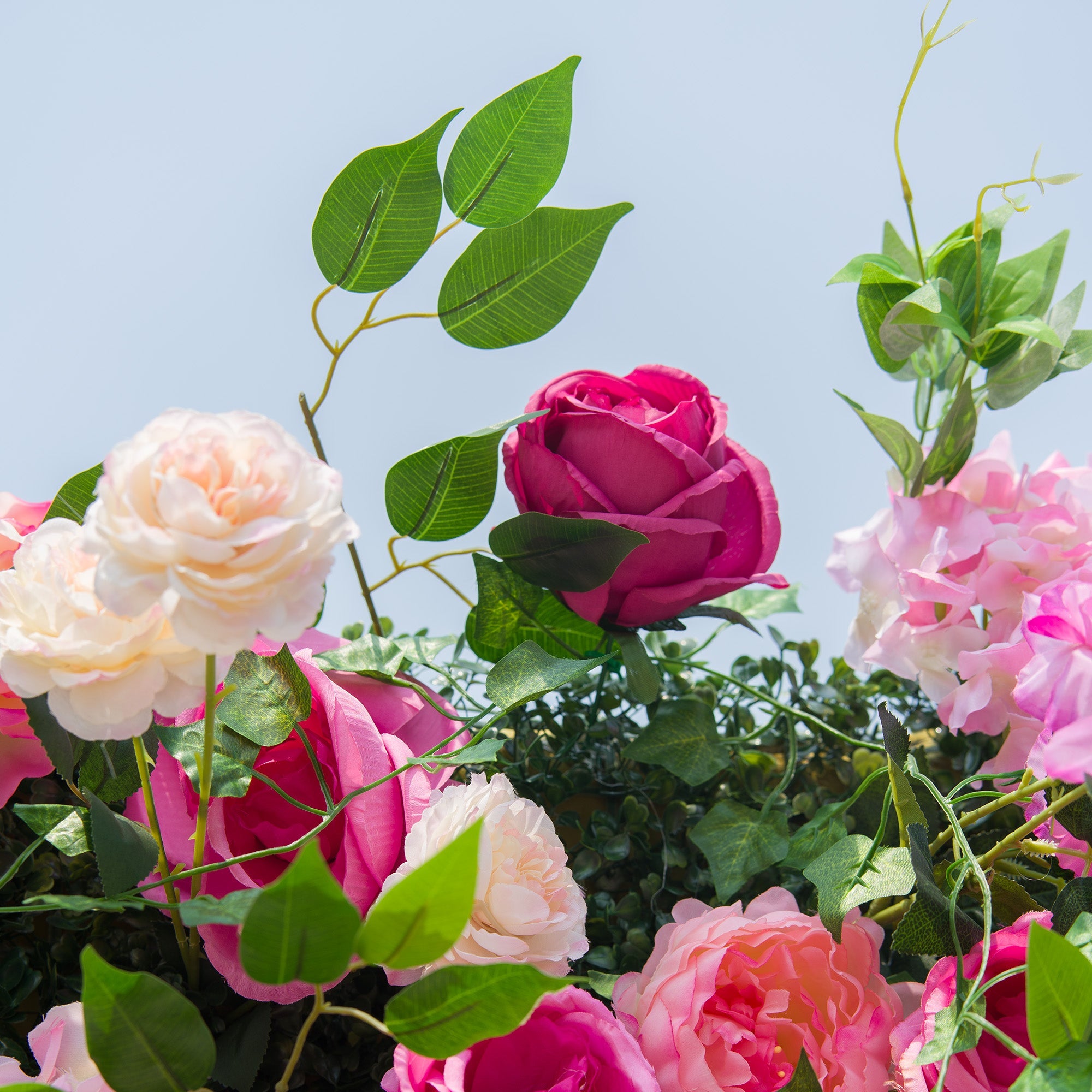 Radiant and Enchanting Multishade Pink Flower Backdrop by ValarFlowers A Vivid VF-325