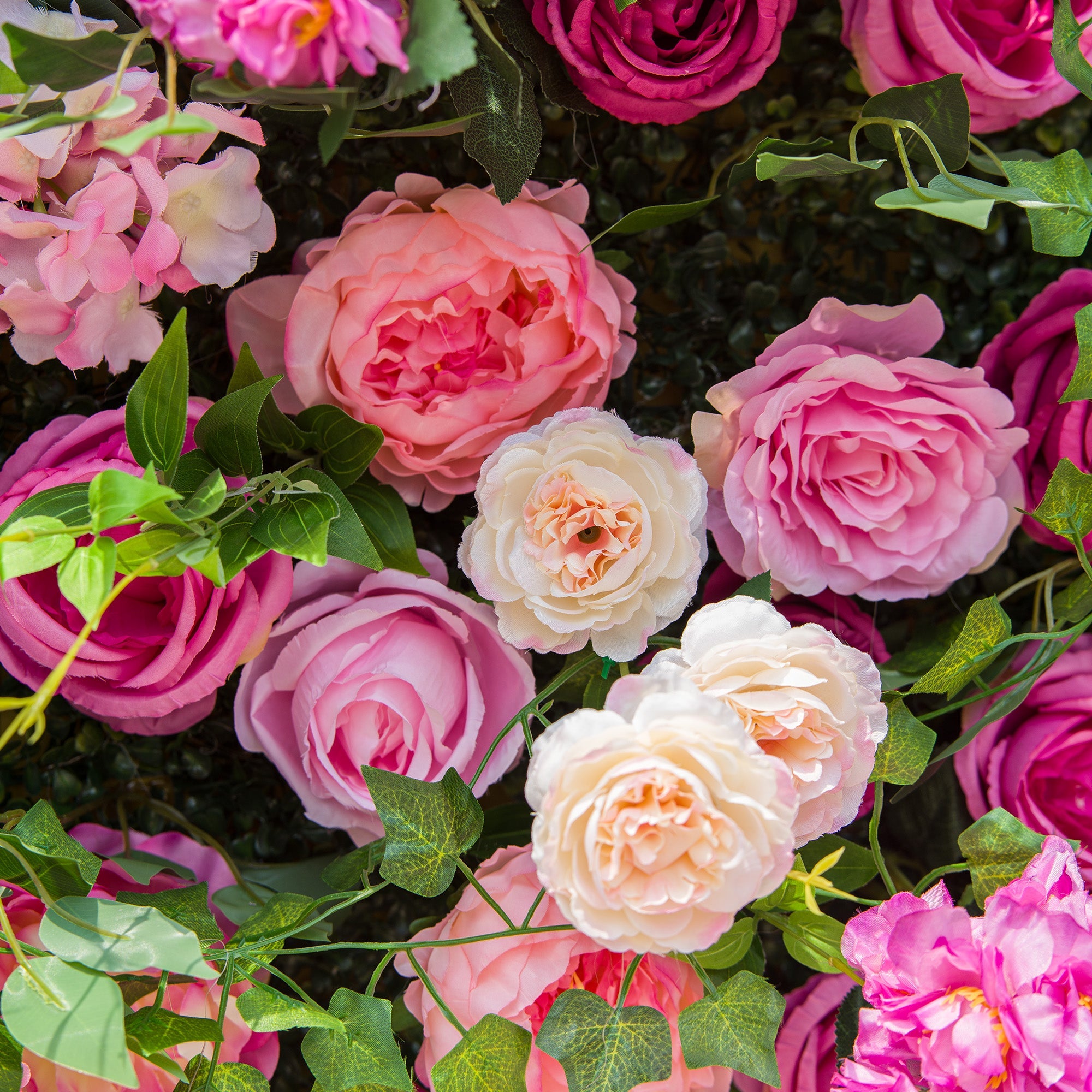 Radiant and Enchanting Multishade Pink Flower Backdrop by ValarFlowers A Vivid VF-325