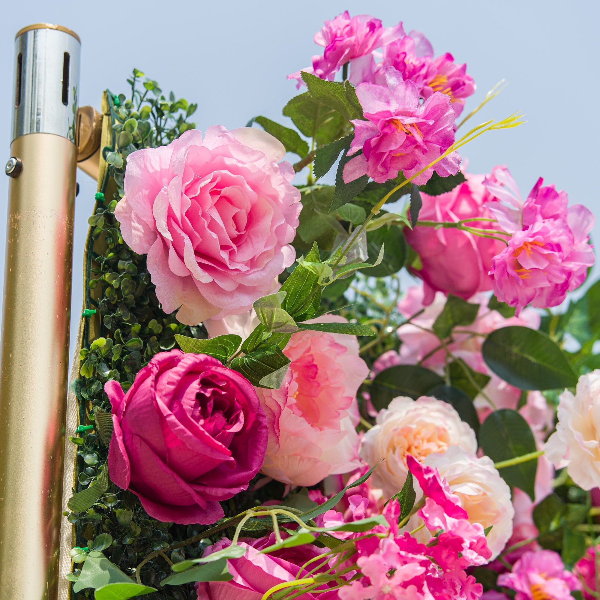 Radiant and Enchanting Multishade Pink Flower Backdrop by ValarFlowers A Vivid VF-325