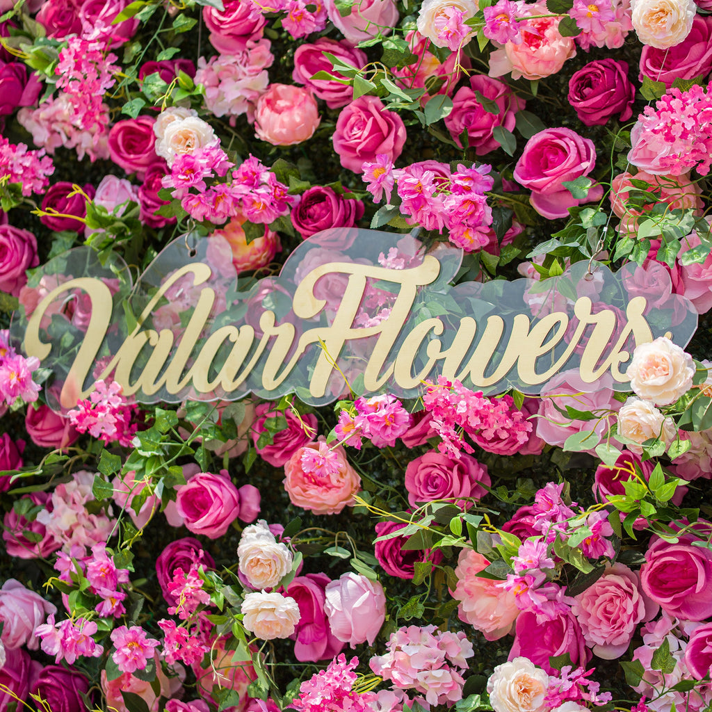 Radiant and Enchanting Multishade Pink Flower Backdrop by ValarFlowers A Vivid VF-325