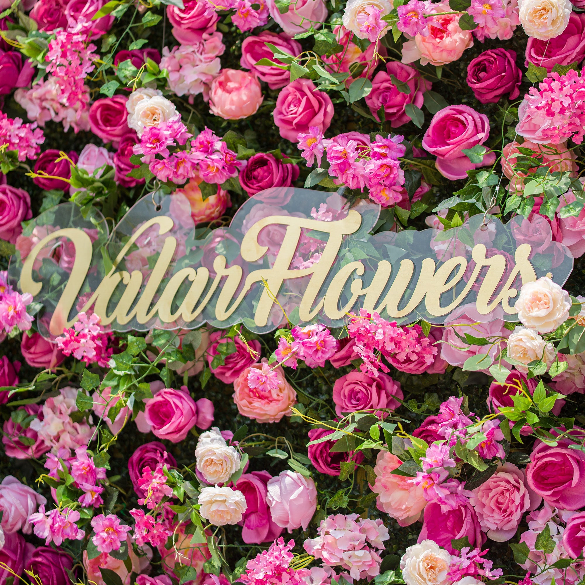 Radiant and Enchanting Multishade Pink Flower Backdrop by ValarFlowers A Vivid VF-325