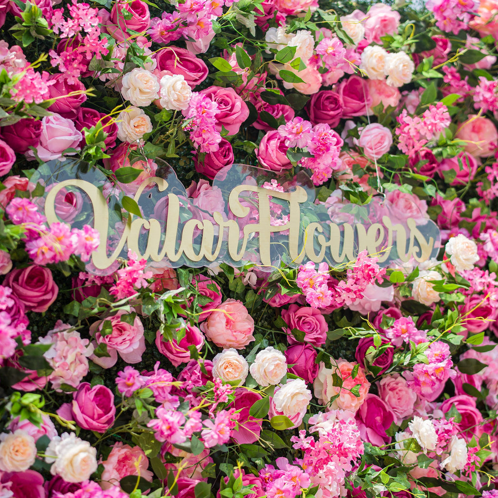 Radiant and Enchanting Multishade Pink Flower Backdrop by ValarFlowers A Vivid VF-325