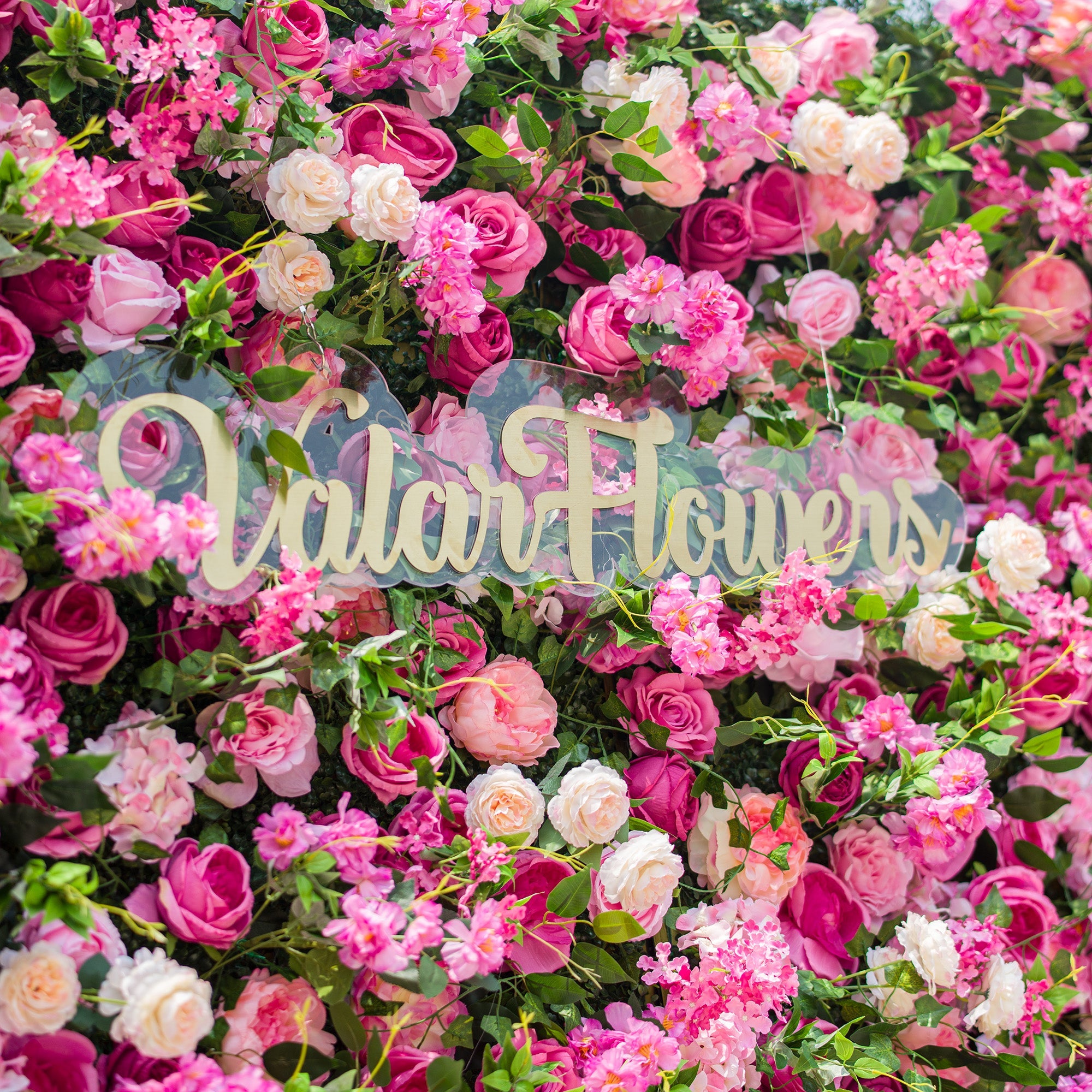 Radiant and Enchanting Multishade Pink Flower Backdrop by ValarFlowers A Vivid VF-325