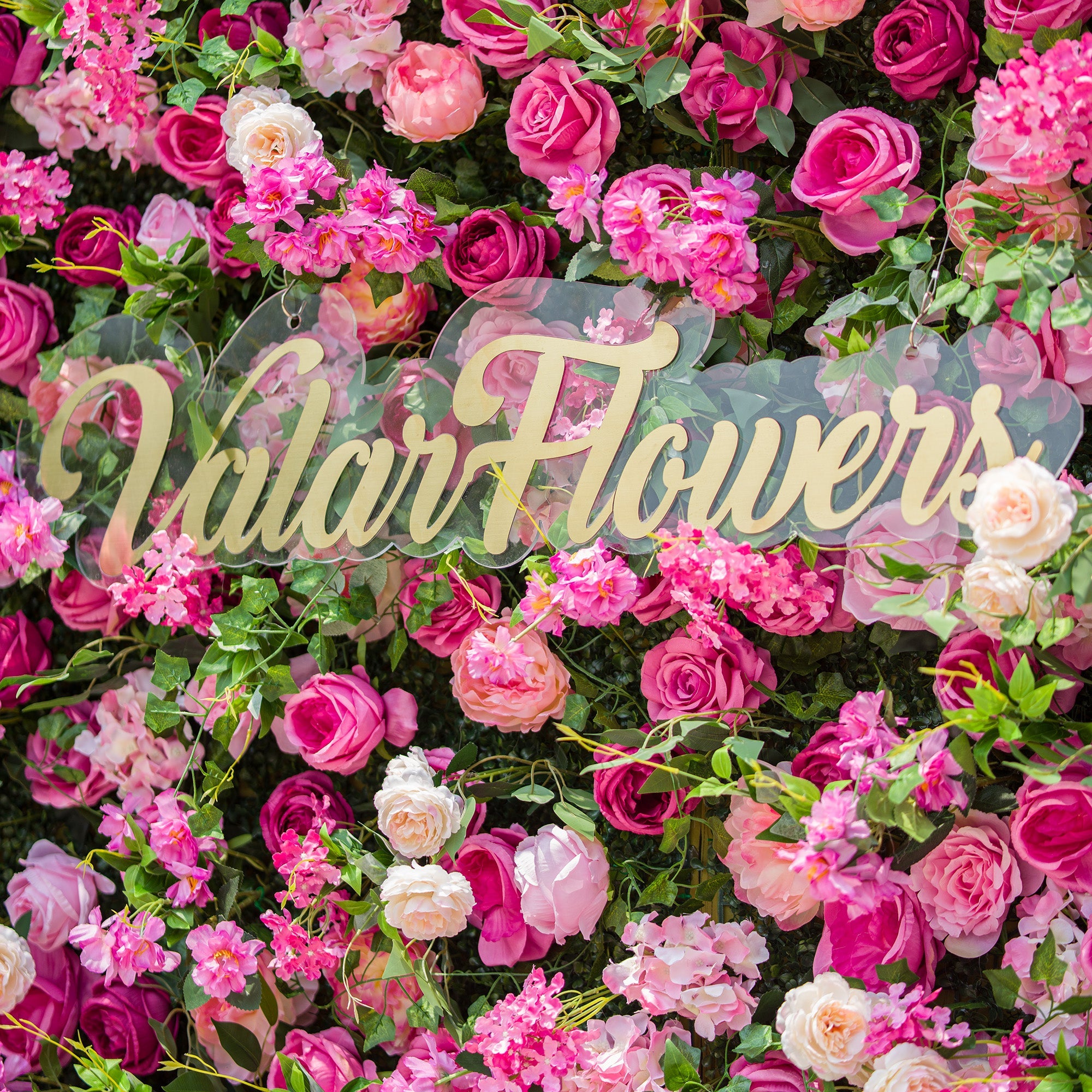 Radiant and Enchanting Multishade Pink Flower Backdrop by ValarFlowers A Vivid VF-325