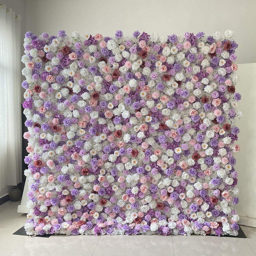 ValarFlowers Rose Peony Hydrangea Artificial Flower Wall Backdrop for Wedding & Event Decor VF-376