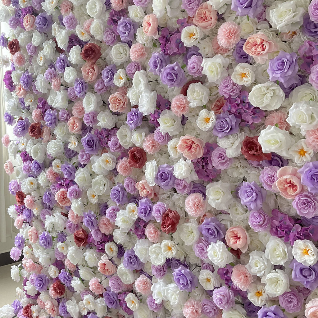 ValarFlowers Rose Peony Hydrangea Artificial Flower Wall Backdrop for Wedding & Event Decor VF-376