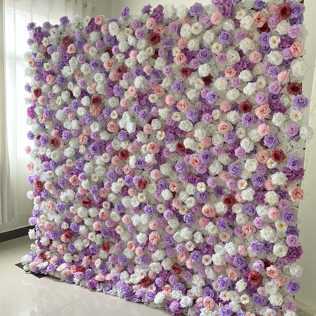 ValarFlowers Rose Peony Hydrangea Artificial Flower Wall Backdrop for Wedding & Event Decor VF-376