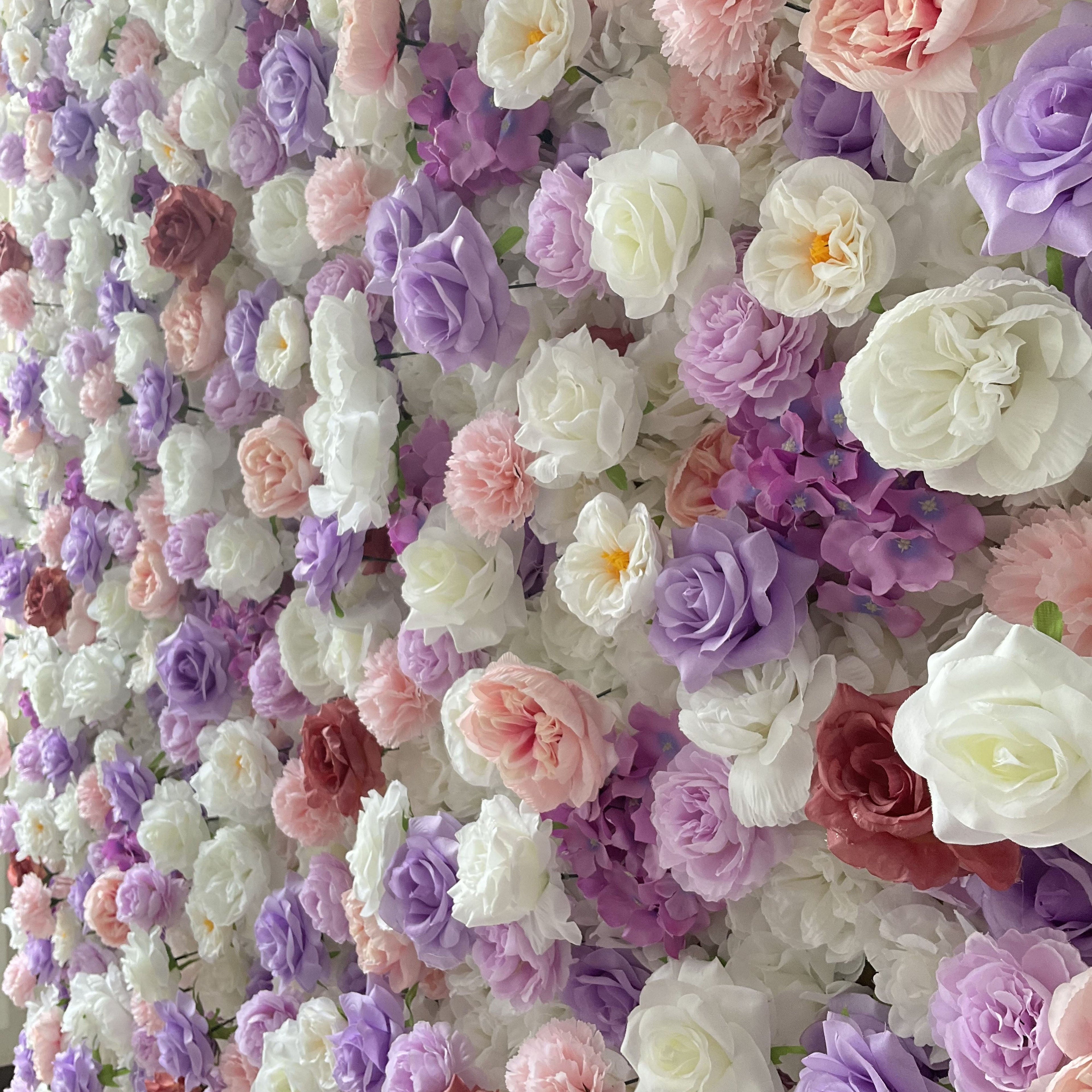 ValarFlowers Rose Peony Hydrangea Artificial Flower Wall Backdrop for Wedding & Event Decor VF-376