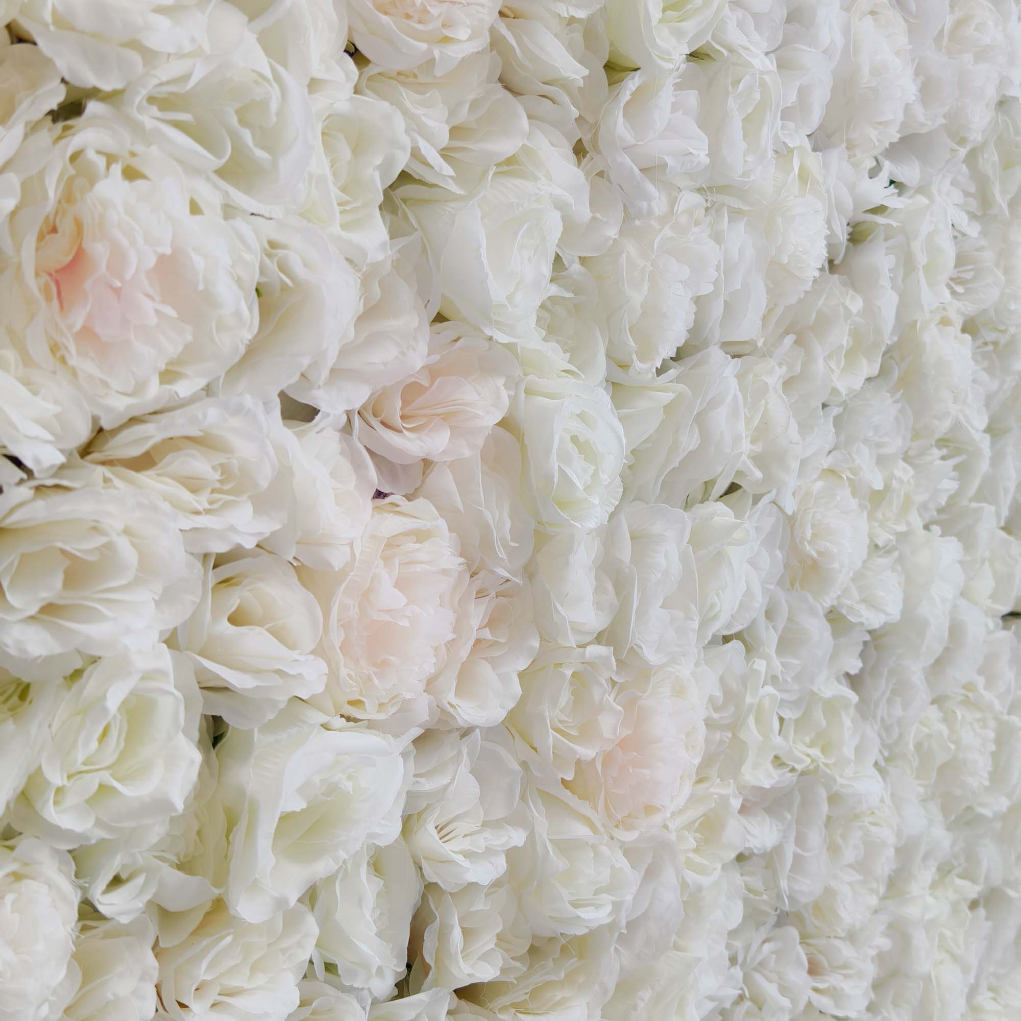 ValarFlowers Pink White Rose Artificial Flower Wall Backdrop for Wedding & Event Decor VF-306