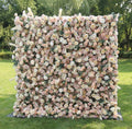 ValarFlowers Blush Pink White Artificial Flower Wall Backdrop for Wedding & Event Decor VF-302