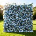 ValarFlowers Green Blue Greenery Artificial Flower Wall Backdrop for Wedding & Event Decor VF-389